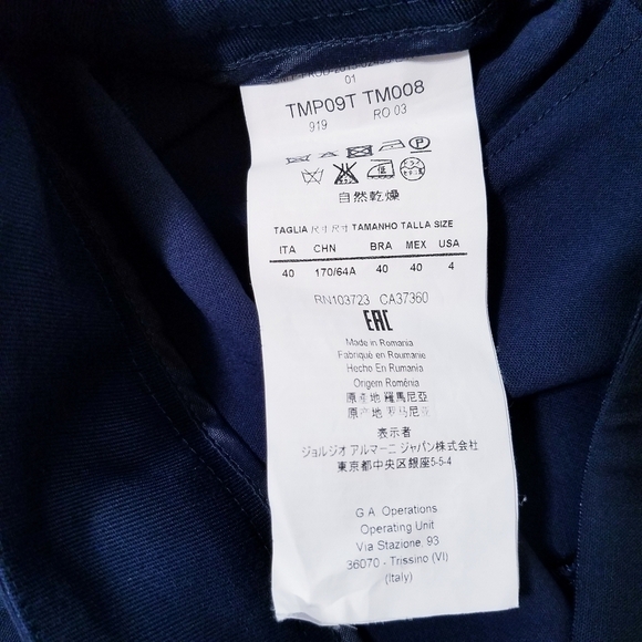 Armani Collezioni | Navy Dress Pants‎ 4 - Picture 4 of 8